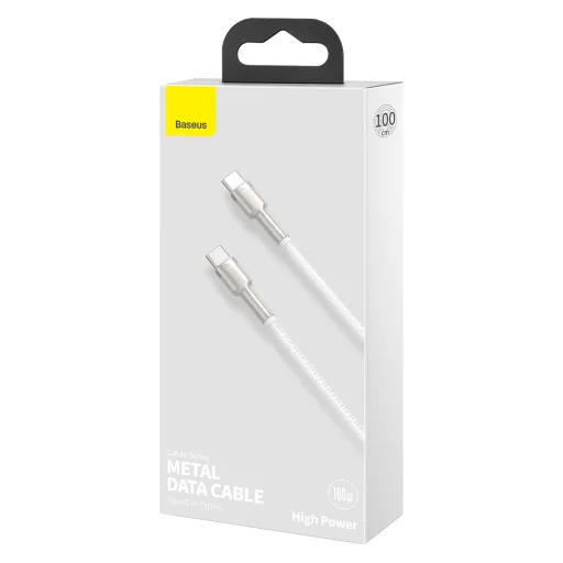 Baseus Cafule Metal Data USB Type C - USB Type C kábel PD 100 W 1 m fehér - 10