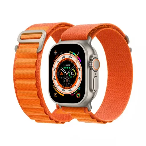 Apple Watch 4/5/6/7/8/SE (38/40/41mm) alpesi pánt, óraszíj narancssárga Alphajack - 1