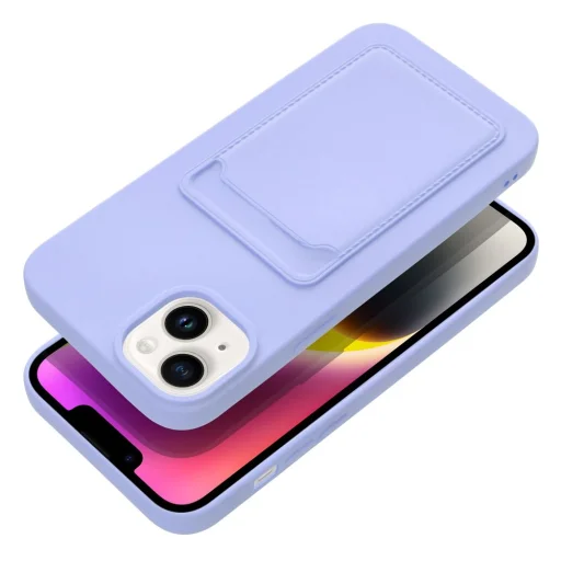 iPhone 14 Plus Card Case Szilikon tok hátlapi kártyatartóval lila - 8