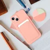iPhone 14 Plus Card Case Szilikon tok hátlapi kártyatartóval rózsaszín - 2