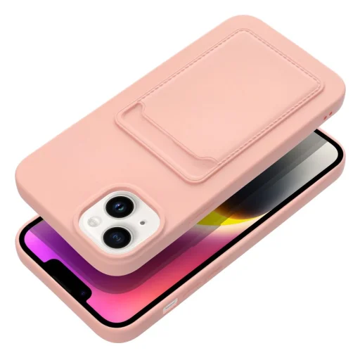 iPhone 14 Plus Card Case Szilikon tok hátlapi kártyatartóval rózsaszín - 10