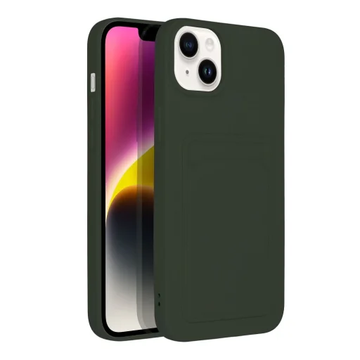iPhone 14 Card Case Szilikon tok hátlapi kártyatartóval zöld - 5