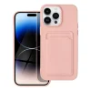 iPhone 14 Pro Max Card Case Szilikon tok hátlapi kártyatartóval rózsaszín - 5
