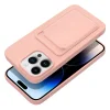 iPhone 14 Pro Max Card Case Szilikon tok hátlapi kártyatartóval rózsaszín - 6