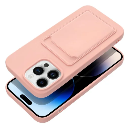 iPhone 14 Pro Card Case Szilikon tok hátlapi kártyatartóval rózsaszín - 6