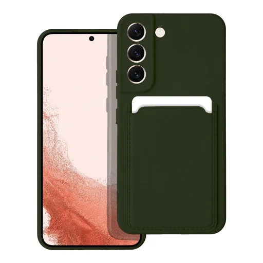 Samsung A53 5G Card Case Szilikon tok hátlapi kártyatartóval zöld - 1