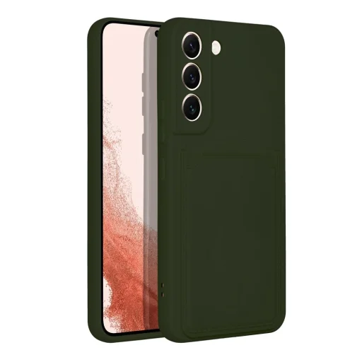 Samsung A53 5G Card Case Szilikon tok hátlapi kártyatartóval zöld - 3