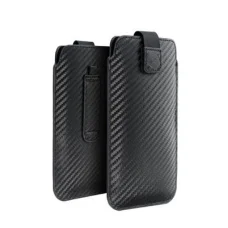 iPhone 11/XR Forcell Pocket Carbon tok fekete