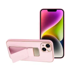 iPhone 14 Plus Forcell Leather Kickstand tok rózsaszín
