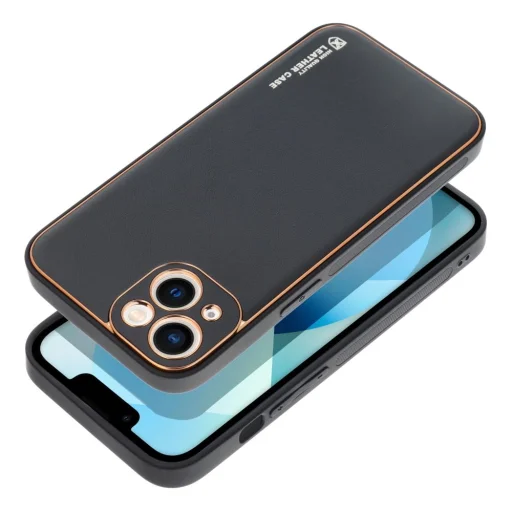 iPhone 14 Plus Forcell Leather tok fekete - 2