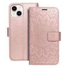iPhone 14 Forcell MEZZO mandala mintás fliptok rose gold