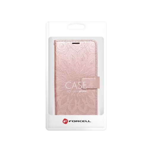 iPhone 14 Forcell MEZZO mandala mintás fliptok rose gold - 2