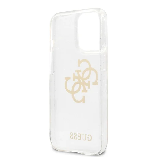 iPhone 13 Pro Max Guess TPU Big 4G csillogó tok átlátszó (GUHCP13XPCUGL4GTR) - 2