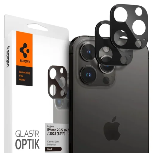iPhone 15 Pro / 15 Pro Max / 14 Pro/14 Pro Max Spigen Optik.TR 2x kameralencsevédő 9H üveg (AGL05273) - 1