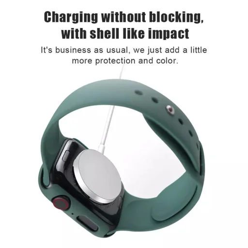 Apple Watch 40mm szilikon óraszíj és tok fehér - 4