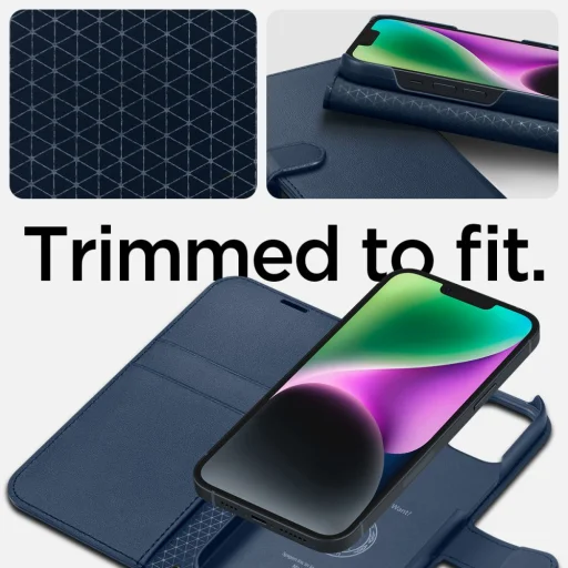 iPhone 14 Spigen Wallet S fliptok kék - 9