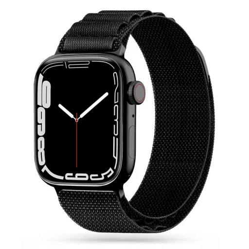 Apple Watch 4/5/6/7/8/9/10/11/SE/Ultra (42/44/45/49mm) Tech-Protect Nylon Pro szíj fekete - 5