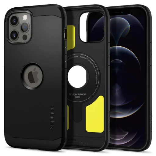 iPhone 12 Pro Max Spigen Tough Armor Mag MagSafe tok fekete - 1
