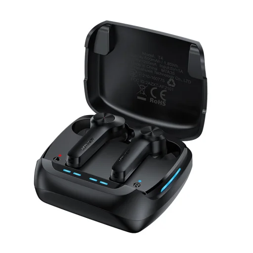 Acefast T4 gamer vezeték nélküli fülhallgató TWS Bluetooth 5.0 vízálló IPX5 fekete - 12