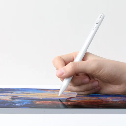 Baseus Capacitive Active Stylus Pen iPad-hez fehér + USB Type C 3A 0.3m kábel - 3