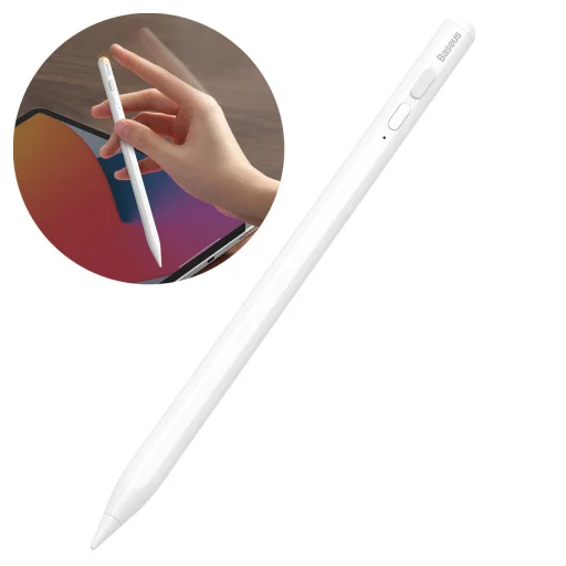 Baseus Capacitive Active Stylus Pen iPad-hez fehér + USB Type C 3A 0.3m kábel - 1