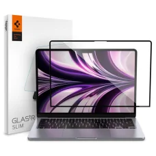 Macbook Air 13'' 2022 Spigen Glass FC üvegfólia fekete