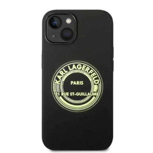 iPhone 14 Plus Karl Lagerfeld KLHCP14MSRSGRCK Silicone RSG tok fekete - 3