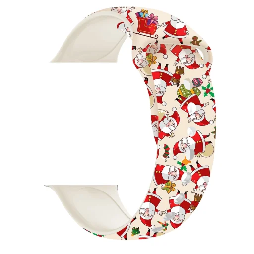 Apple Watch 4/5/6/7/8/SE (38/40/41mm) karácsonyi mintás óraszíj Alphajack (XMAS-5) - 3