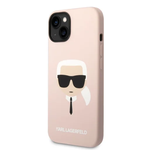 iPhone 14 Plus Karl Lagerfeld Karl Head MagSafe szilikon tok rózsaszín (KLHMP14MSLKHLP) - 1