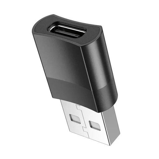HOCO UA17 USB-A/USB-C OTG Adapter fekete - 3