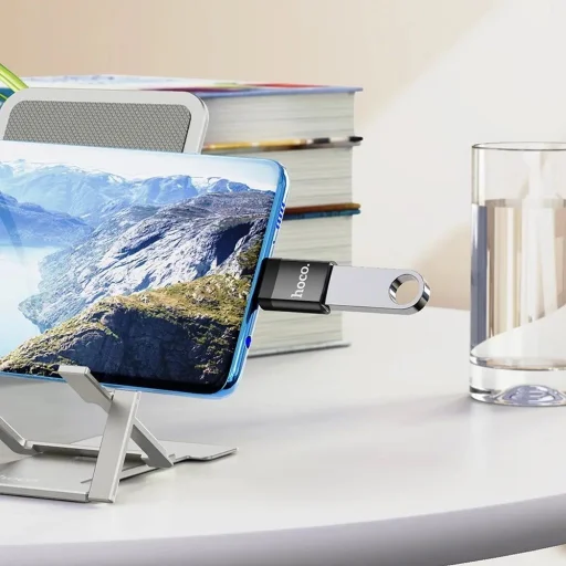 HOCO UA17 USB-C/USB-A OTG Adapter fekete - 3