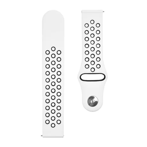 Tactical 713 Double szilikon óraszíj 22mm fehér/fekete - 1