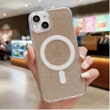 iPhone 14 MagSafe-kompatibilis glitter tok arany Alphajack