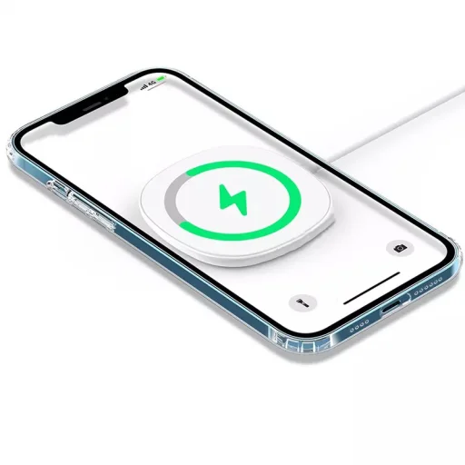 iPhone 14 Pro Max MagSafe-kompatibilis átlátszó virágmintás tok Alphajack (A) - 2