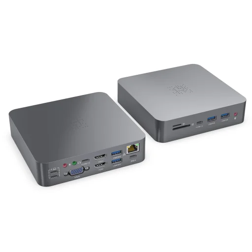 ROCKETEK MH480 18 az 1-ben többfunkciós dokkolóállomás, HUB Dual USB Type C 100W PD MacBookhoz - 2