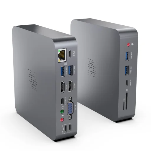 ROCKETEK MH480 18 az 1-ben többfunkciós dokkolóállomás, HUB Dual USB Type C 100W PD MacBookhoz - 1