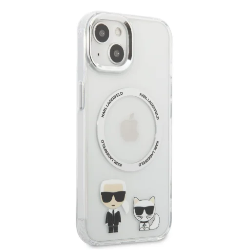 iPhone 13 Karl Lagerfeld Karl és Choupette MagSafe kompatibilis tok átlátszó (KLHMP13MHKCT) - 6
