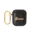 AirPods 1/2 Guess GUA2HGGSHK Glitter Flakes Metal Logo tok fekete thumbnail