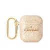 AirPods 1/2 Guess GUA2HGGSHD Glitter Flakes Metal Logo tok arany thumbnail