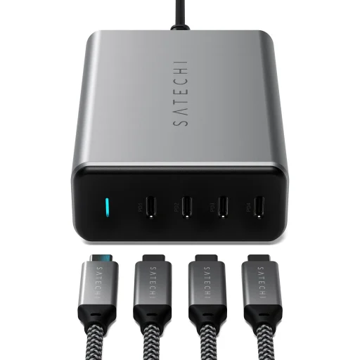 Satechi 165W 4x USB Type-C PD GaN hálózati töltő adapter (ST-UC165GM-EU) - 3