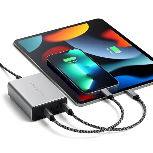 Satechi 165W 4x USB Type-C PD GaN hálózati töltő adapter (ST-UC165GM-EU) - 5