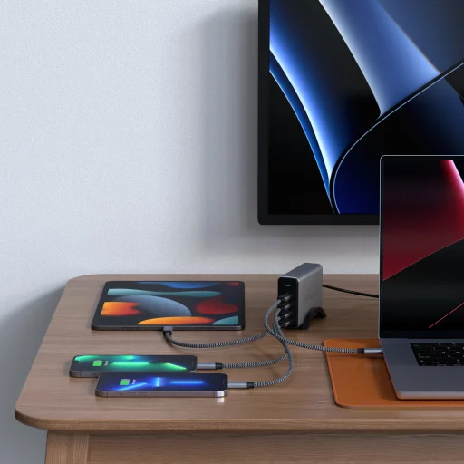 Satechi 165W 4x USB Type-C PD GaN hálózati töltő adapter (ST-UC165GM-EU) - 6