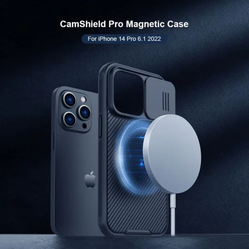iPhone 14 Pro Nillkin CamShield Pro Magsafe kompatibilis tok kék - 4