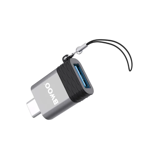 BWOO adapter BZ-35 USB - USB-C szürke OTG - 2