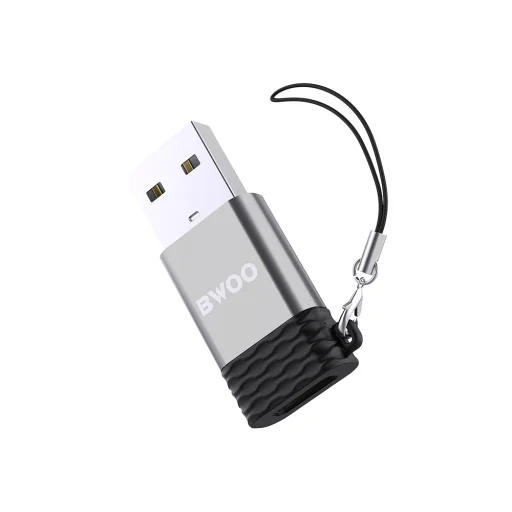 BWOO adapter BZ-38 USB-C - USB szürke OTG - 1
