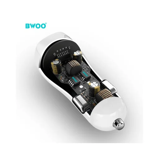 BWOO autós töltő CC16 2x USB 2.1A fehér - 2