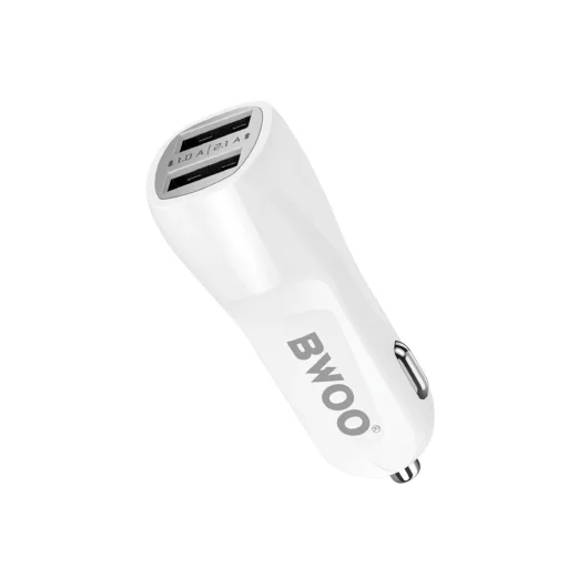 BWOO autós töltő CC16 2x USB 2.1A fehér - 1