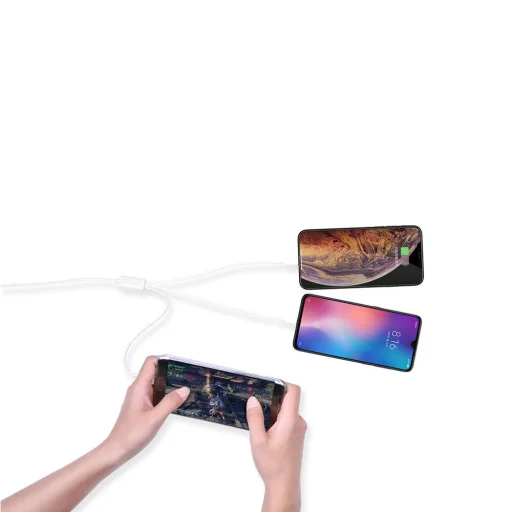 Devia kábel 3 az 1-ben Smart USB - Lightning + USB-C + microUSB 1,2 m 2A fehér - 2