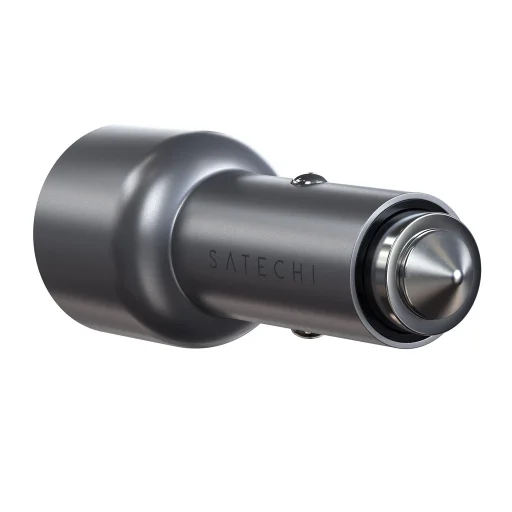 Satechi 40W Dual USB Type-C PD autós szivargyújtós töltő ezüst (ST-U2C40CCM) - 3