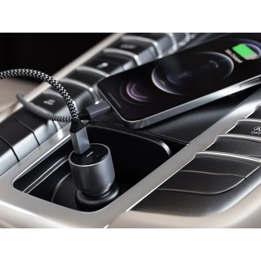 Satechi 40W Dual USB Type-C PD autós szivargyújtós töltő ezüst (ST-U2C40CCM) - 5